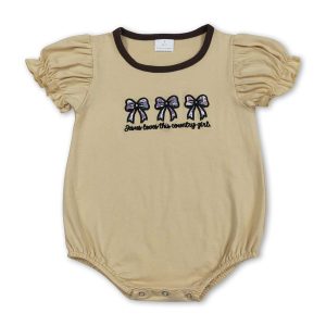 Jesus love this country girl camo bow baby girls romper