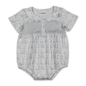 Short sleeves sheep baby boy summer romper